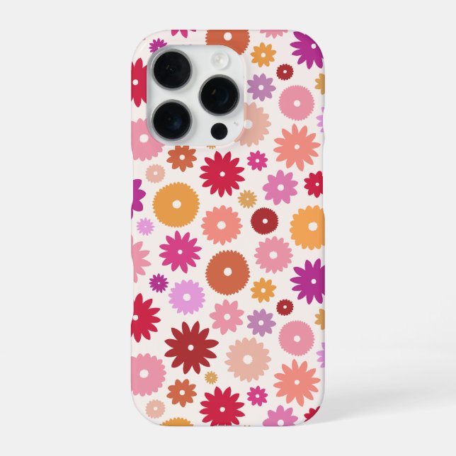 Colourful Blooms Pattern iPhone Case (Back)