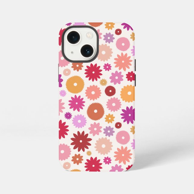 Colourful Blooms Pattern iPhone Case (Back)