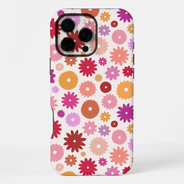 Colourful Blooms Pattern iPhone Case (Back)
