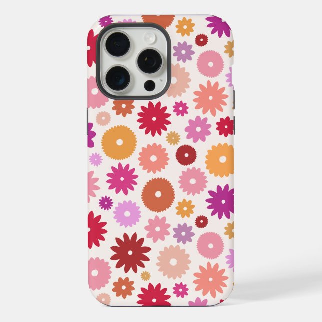 Colourful Blooms Pattern iPhone Case (Back)