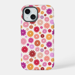 Colourful Blooms Repeat Pattern iPhone 15 Case