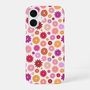 Colourful Blooms Repeat Pattern iPhone 16 Case