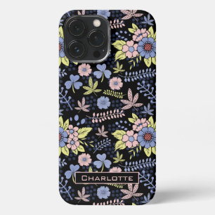 Colourful blossom floral seamless pattern with nam iPhone 13 pro max case