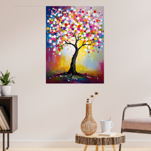 Colourful Blossom Tree Poster