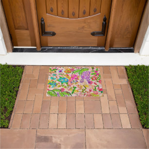 Colourful Blossoms Flower Garden Doormat