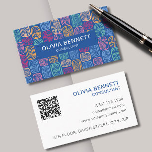 Colourful Blue abstract Business Card
