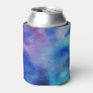 Colourful Blue Abstract Can Cooler