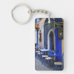 Colourful Blue doorway and siding to old hotel in Key Ring