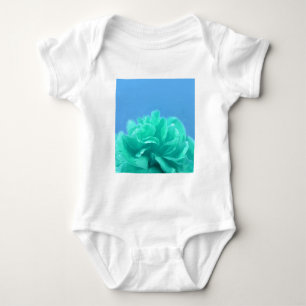 Colourful Blue Green Floral Baby Bodysuit