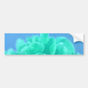 Colourful Blue Green Floral Bumper Sticker