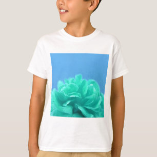 Colourful Blue Green Floral T-Shirt