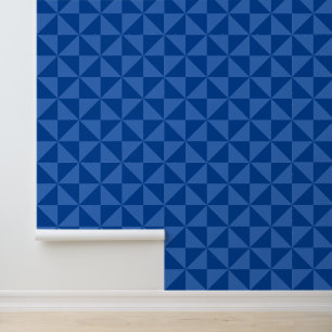 Colourful Blue Modern Geometric EDITABLE COLOR Wallpaper