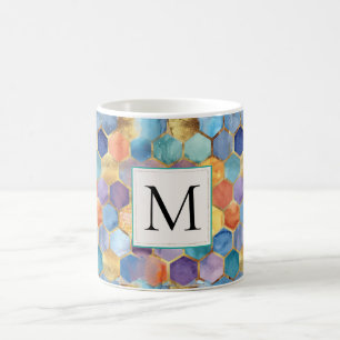 Colourful Blue Purple Orange Yellow Abstract Coffee Mug