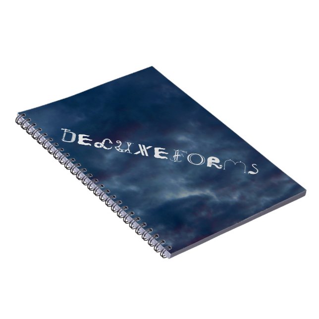 Colourful Blue Skies Spiral Notebook (Right Side)