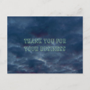 Colourful Blue Skies Thank You Postcard