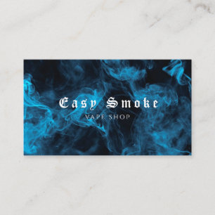 Colourful Blue Smoke Vape Shop Business Card