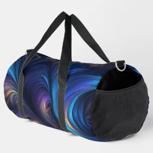Colourful Blue Swirl Pattern Duffle Bag