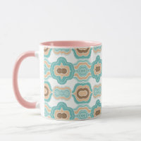 Colourful blue/tan/brown medallion