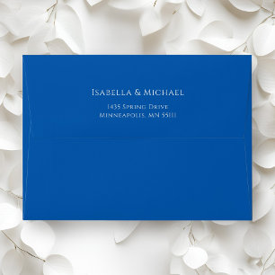 Colourful Blue Wedding Invitation Envelope