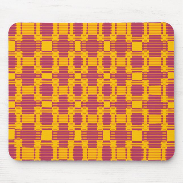 Colourful blurred chequered pattern mouse pad (Front)