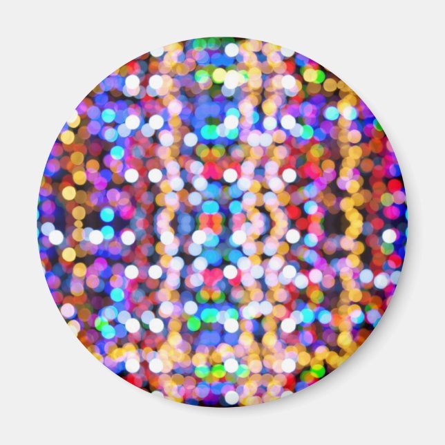 Colourful Blurred Lights Magnet (Front)