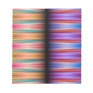 Colourful blurred stripes pattern notepad