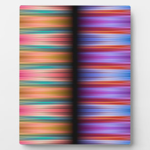 Colourful blurred stripes pattern plaque