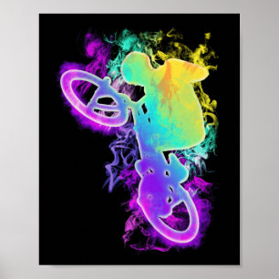 Colourful BMX Bike Boys Girls Bicycle Poster