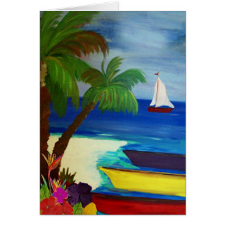 Colourful boats docked at the beach nautical art