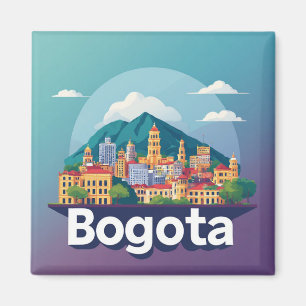 Colourful Bogota City Skyline Magnet