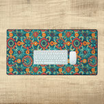 Colourful Bohemian Boho Desk Mat<br><div class="desc">This design may be personalised by choosing the Edit Design option. You may also transfer onto other items. Contact me at colorflowcreations@gmail.com or use the chat option at the top of the page if you wish to have this design on another product or need assistance with this design. See more...</div>