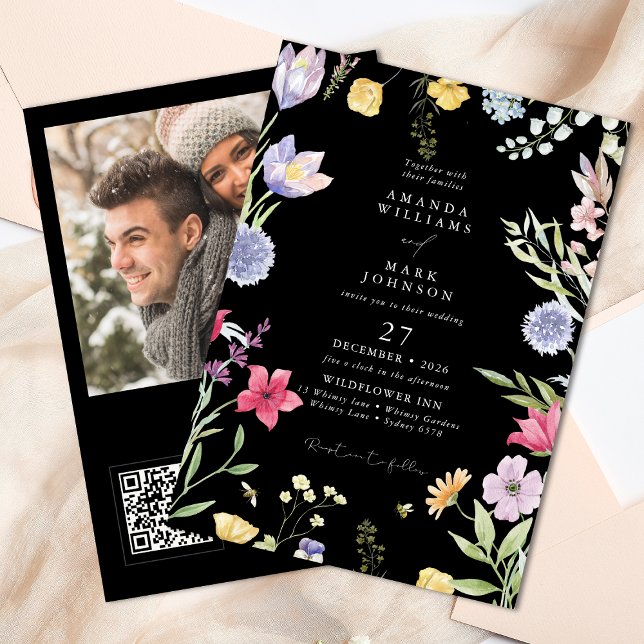 Colourful Bohemian Spring Botanical Garden Wedding Invitation (Creator Uploaded)