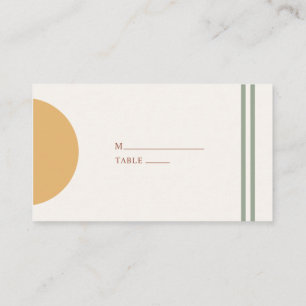 Colourful Bohemian Terracotta Rustic Arch Wedding Place Card