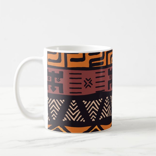 Colourful Bohemian Tribal Geometric Coffee Mug (Left)