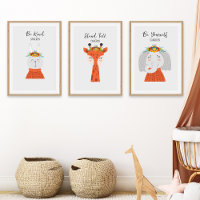 Colourful Boho Animals Personalised Nursery