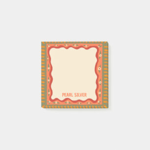 Colourful Boho CUSTOM Chic Monogram Personalised Post-it Notes