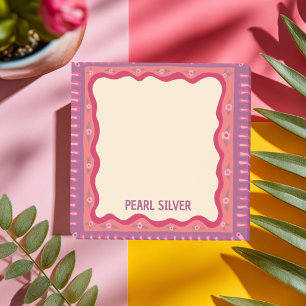 Colourful Boho CUSTOM Chic Monogram Personalised Post-it Notes