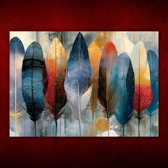 Colourful Boho Feather Poster (Colorful Boho Feather Poster)