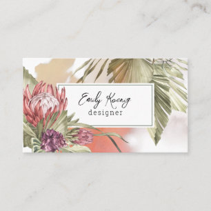 Colourful Boho Floral Business Card