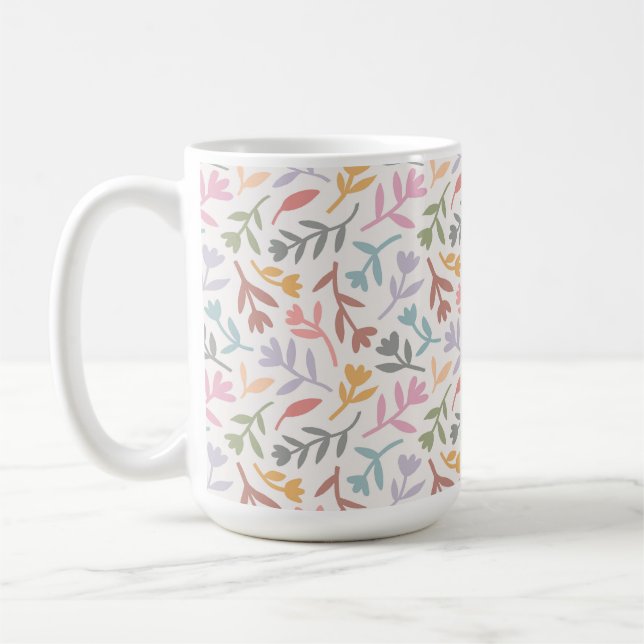 Colourful Boho Floral Coffee Mug (Left)