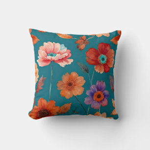 Colourful Boho Floral Cushion