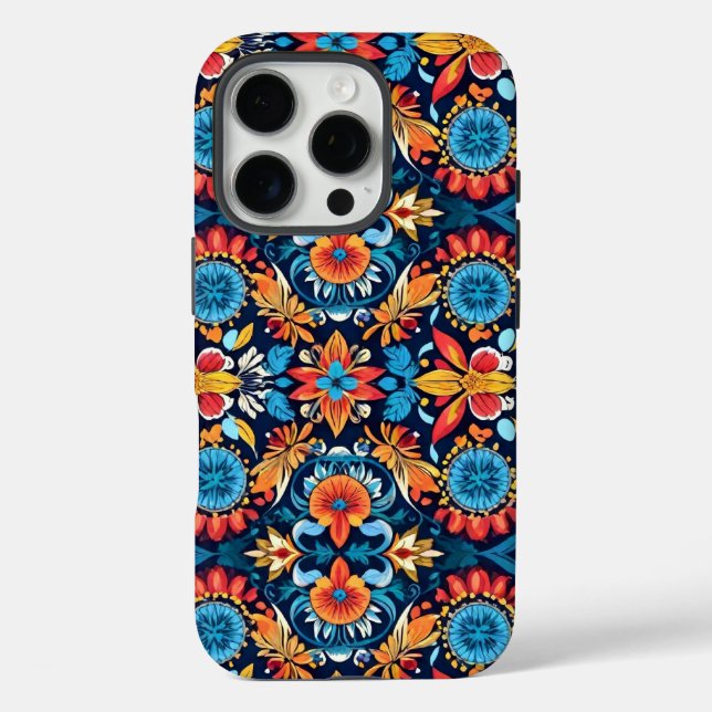 Colourful Boho Floral Elegance: Vibrant Mandala Case-Mate iPhone Case (Back)
