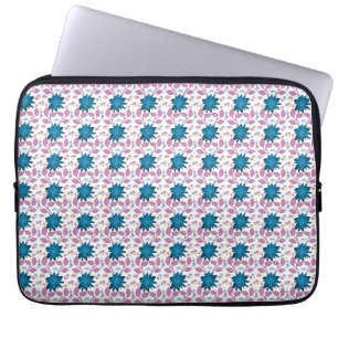 Colourful Boho Floral Pattern Retro Flower Laptop Sleeve