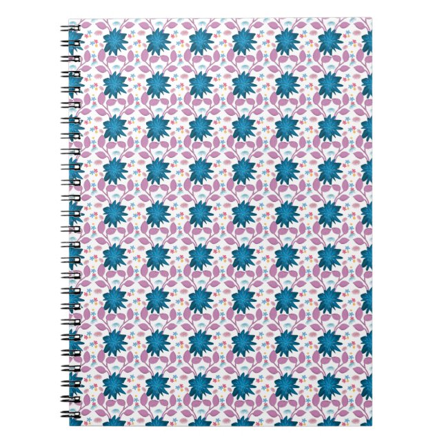 Colourful Boho Floral Pattern Retro Flower  Notebook (Front)