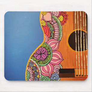 Colourful Boho Guitar Mousepad 