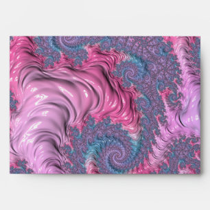 Colourful Boho Hippie Groovy Trippy Pastel Fractal Envelope