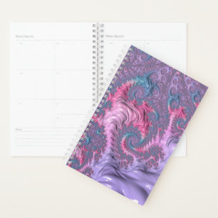 Colourful Boho Hippie Groovy Trippy Pastel Fractal Planner