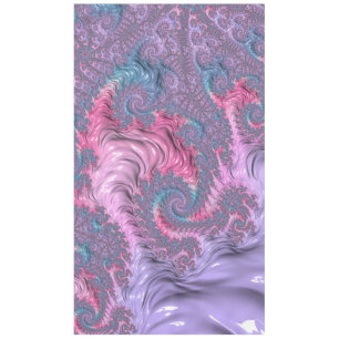 Colourful Boho Hippie Groovy Trippy Pastel Fractal Tablecloth