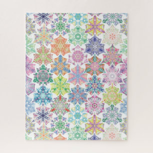 Colourful Boho Mandala Pattern Jigsaw Puzzle