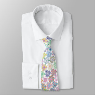 Colourful Boho Mandala Pattern Tie